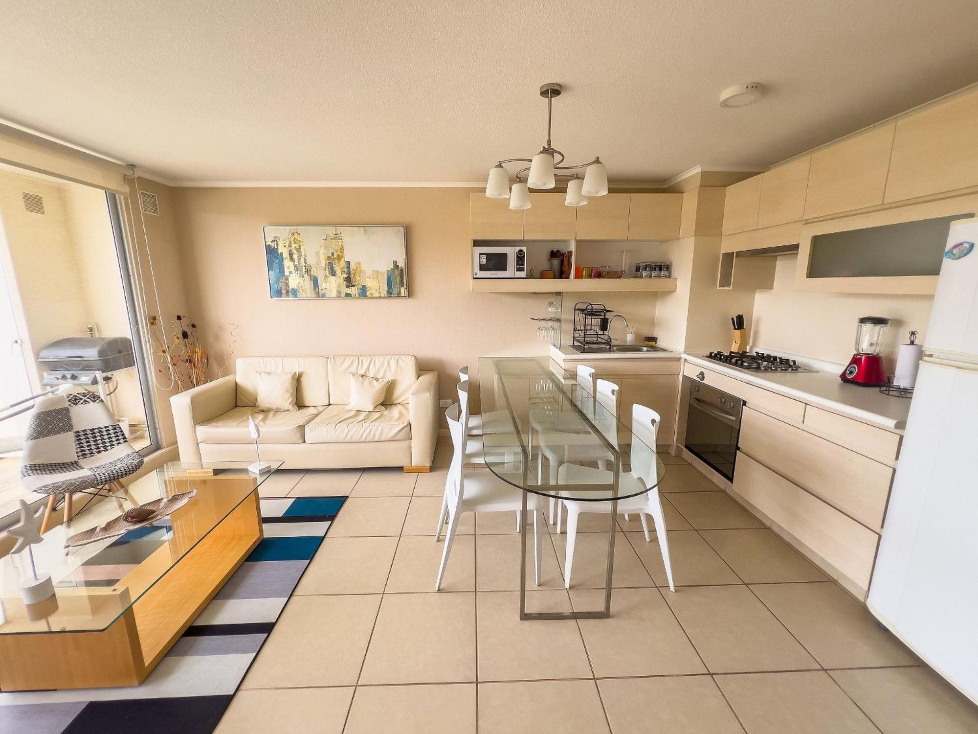 Depto Con Playa Interna, Piscina, Canchas Y Jacuzi Apartamento Algarrobo