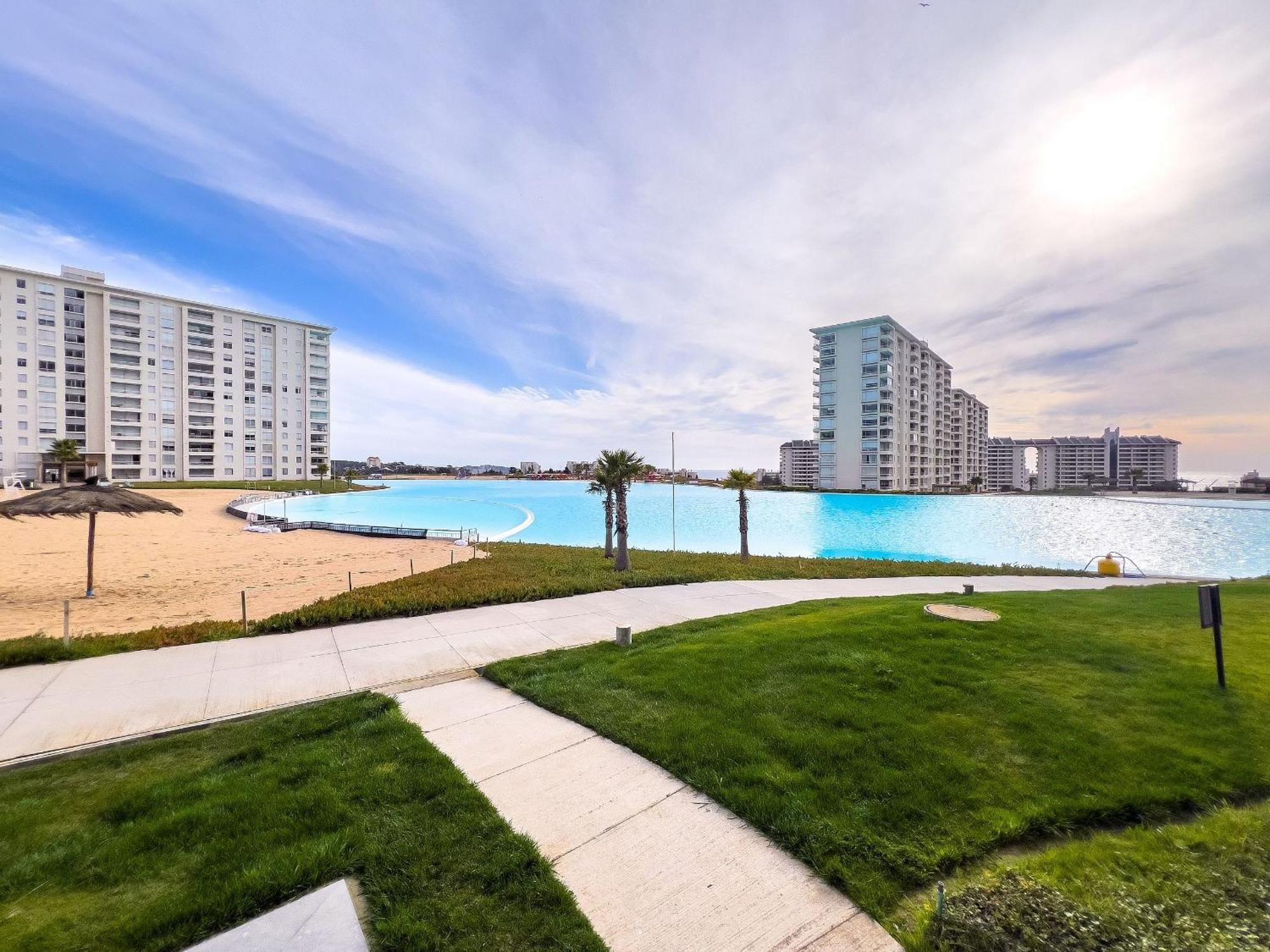 Depto Con Playa Interna, Piscina, Canchas Y Jacuzi Apartamento Algarrobo